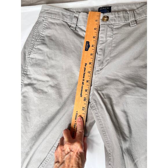 J.Crew chino pants gray size 8 zip-fly pockets straight buisness casual - Picture 4 of 9